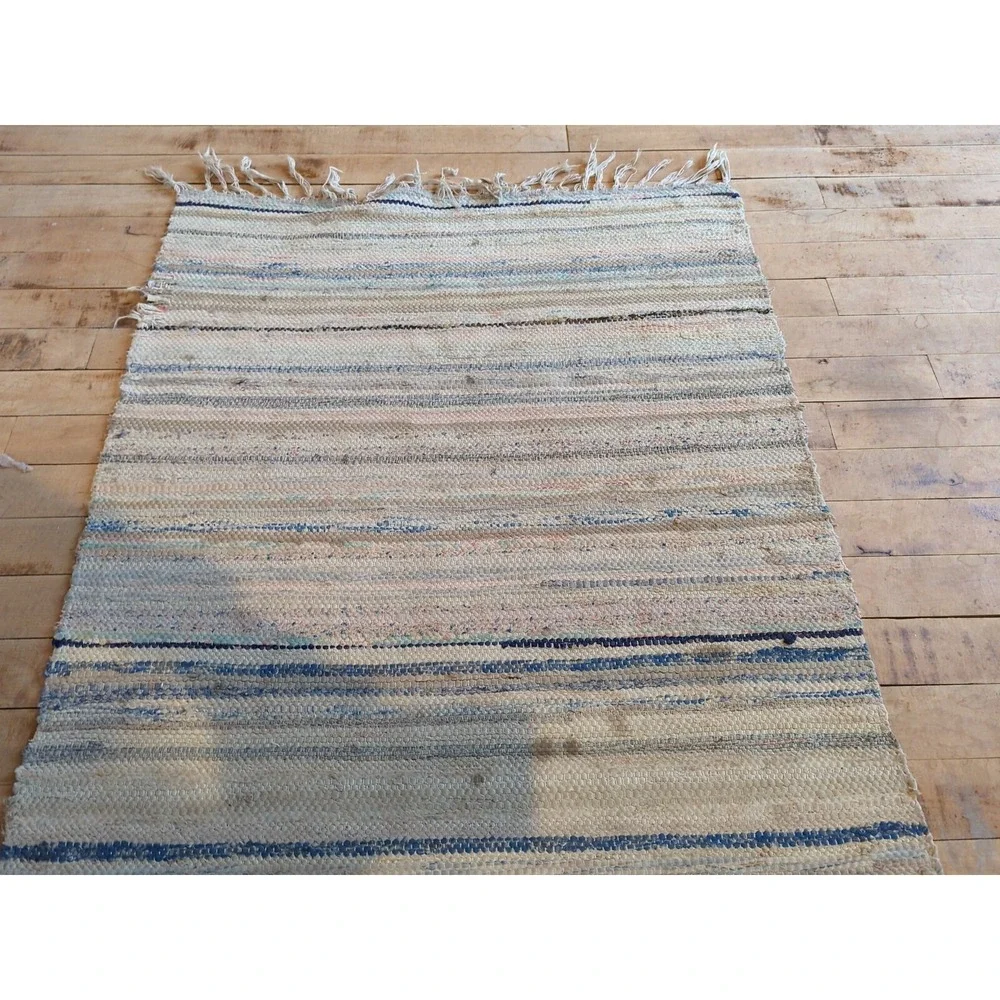 Antique Imported Swedish HandMade Rag Rug Runner (26 x 95 inches )